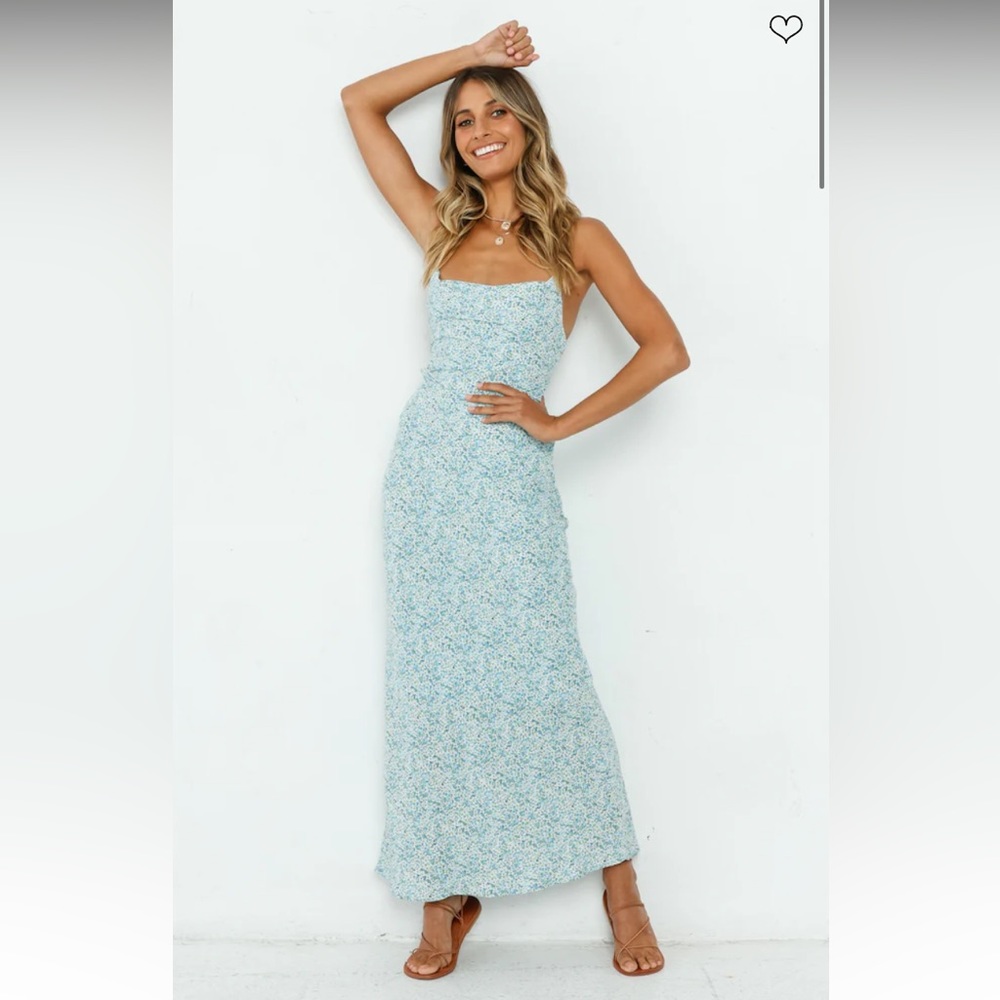 Light blue floral dress